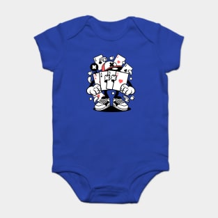 Playing card cartoon Baby Bodysuit